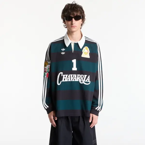 adidas Originals Majica adidas x Willy Chavarria Ls Rugby Shirt Black/ Aurora Ivy XXL