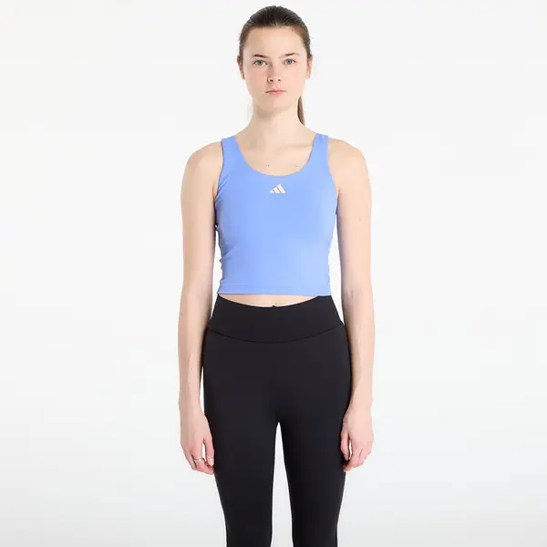adidas Performance Majica bez rukava adidas 3 Stripes Studio All Me Light Support Tank Top Blue Fusion S