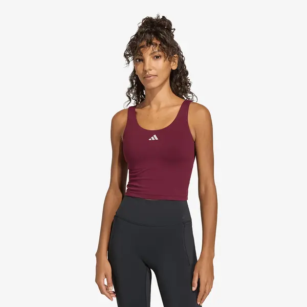 adidas Performance Majica bez rukava adidas 3 Stripes Studio All Me Light Support Tank Top Maroon M