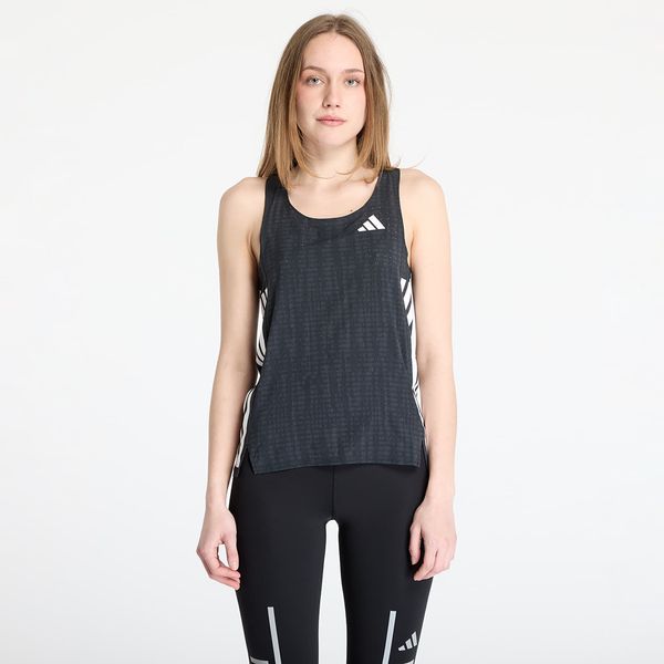 adidas Performance Majica bez rukava adidas Adizero Running Singlet Top Dark Grey/ Carbon/ Black XS