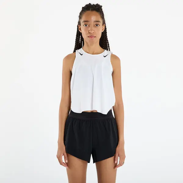 Nike Majica bez rukava Nike AeroSwift Women's Dri-FIT ADV Cropped Running Tank Top White/ Black M