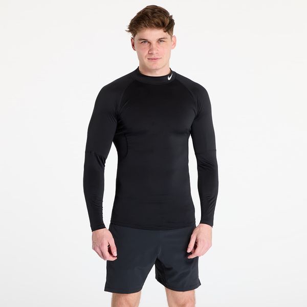 Nike Majica bez rukava Nike Pro Men's Dri-FIT Fitness Mock-Neck Long-Sleeve Top Black/ White L