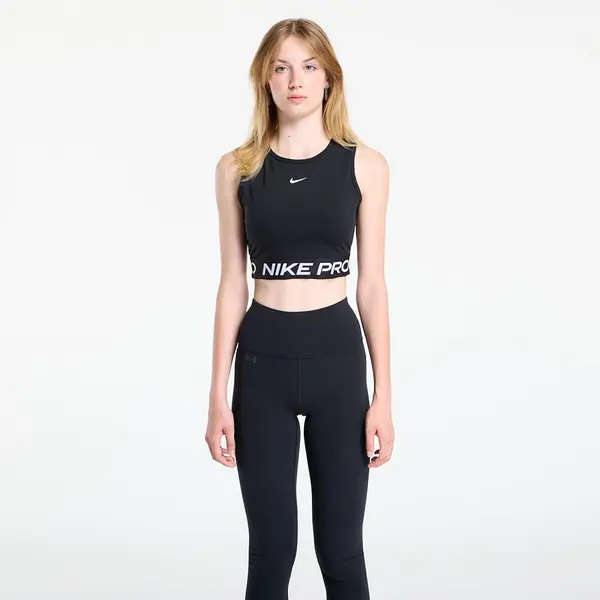 Nike Majica bez rukava Nike Pro Women's Dri-FIT Cropped Tank Top Black/ White S