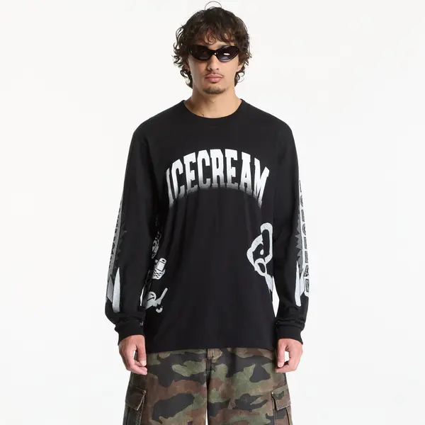 Billionaire Boys Club Icecream Majica Billionaire Boys Club Icecream Halftone Multi Logo Ls T-Shirt Black XXL