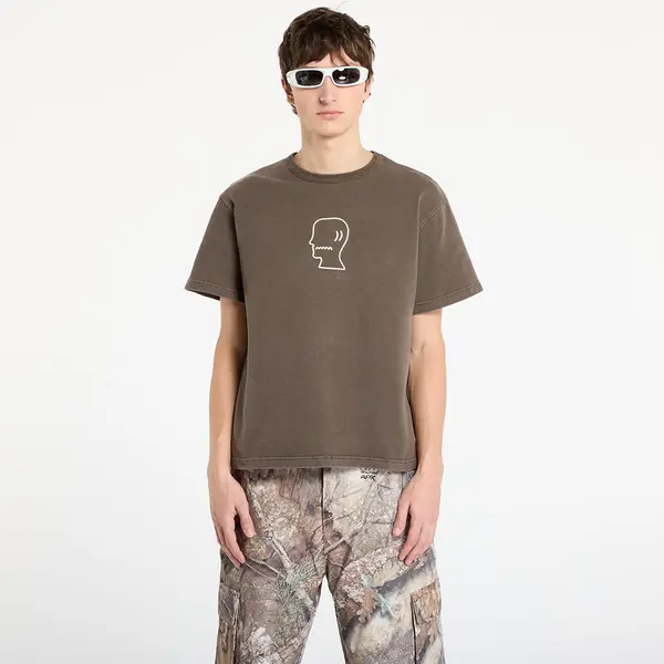 Brain Dead Majica Brain Dead Heavyweight 3D Embroidery Logohead T-Shirt Brown XL