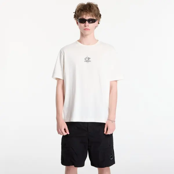 C.P. Company Majica C.P. Company 1020 Jersey Short Sleeve Embroidery T-Shirt Gauze White S
