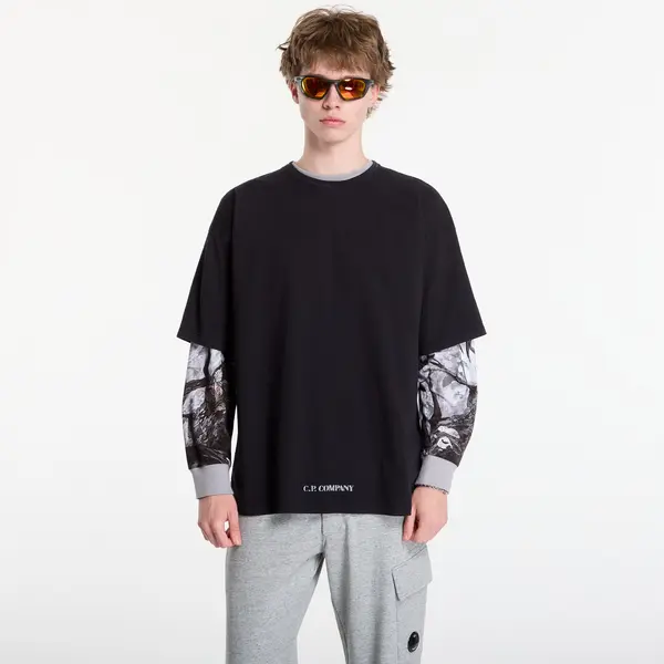 C.P. Company Majica C.P. Company 1020 Jersey Short Sleeve Stencil T-Shirt Black L