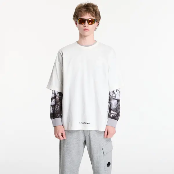 C.P. Company Majica C.P. Company 1020 Jersey Short Sleeve Stencil T-Shirt Gauze White L