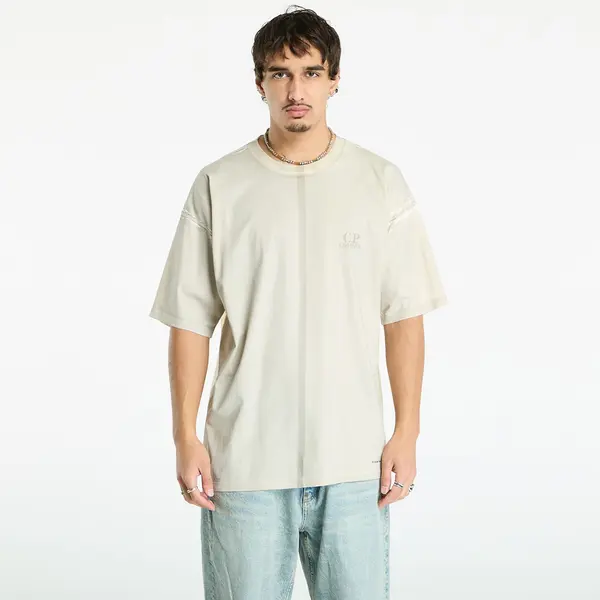 C.P. Company Majica C.P. Company 24/1 Jersey Short Sleeve Printed Logo T-Shirt Pistachio Shell Beige L