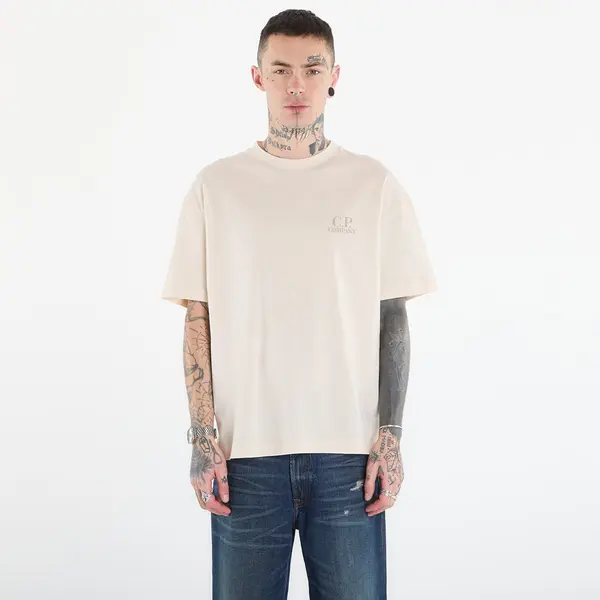 C.P. Company Majica C.P. Company 30/1 Jersey Short Sleeve Logo T-Shir Frozen Dew/ White XXL