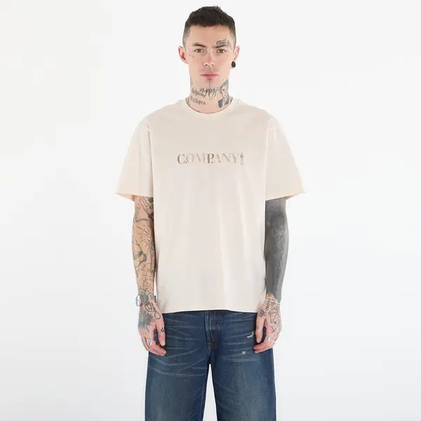 C.P. Company Majica C.P. Company 30/1 Jersey Short Sleeve Logo T-Shir Frozen Dew/ White XXL