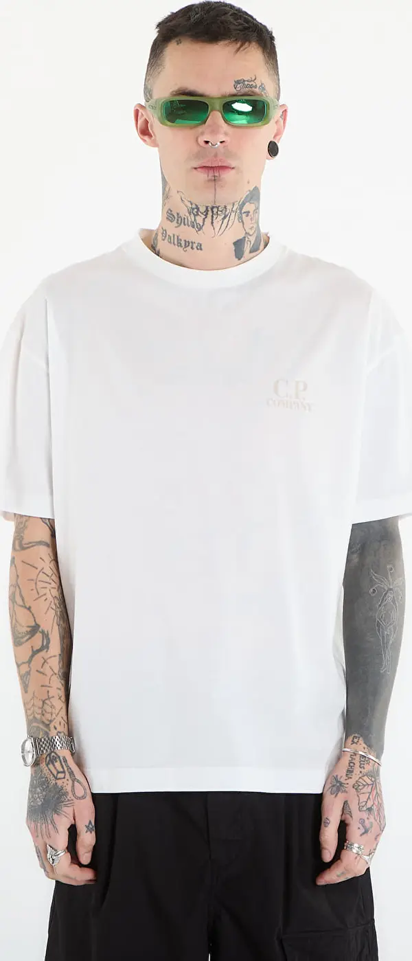 C.P. Company Majica C.P. Company 30/1 Jersey Short Sleeve Logo T-Shir Off White XL