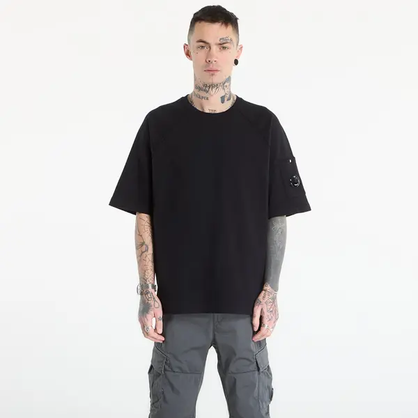 C.P. Company Majica C.P. Company Light Fleece Short Sleeve Sweatshirt Black L