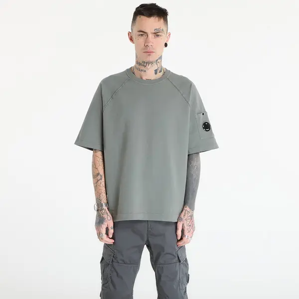 C.P. Company Majica C.P. Company Light Fleece Short Sleeve Sweatshirt Gunmetal Grey S