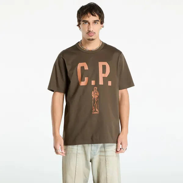 C.P. Company Majica C.P. Company Mercerized 30/2 Jersey Twisted Short Sleeve Logo T-Shirt Ivy Green XXL