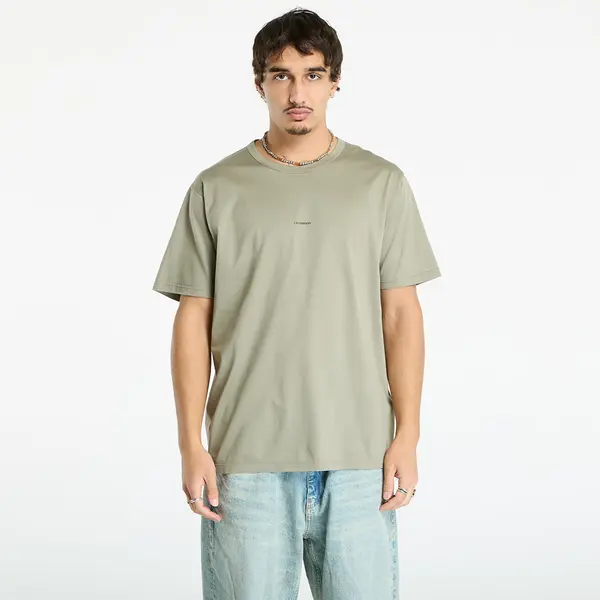 C.P. Company Majica C.P. Company Mercerized 70/2 Jersey Gasato Short Sleeve Logo T-Shirt Fungi Grey M