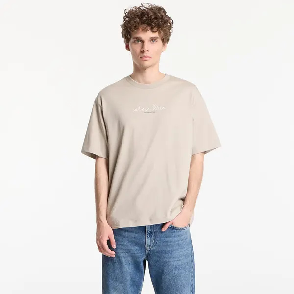 Calvin Klein Majica Calvin Klein Jeans Ss 16S Ck Trvl Lines Graphic Tee Plaza Taupe L