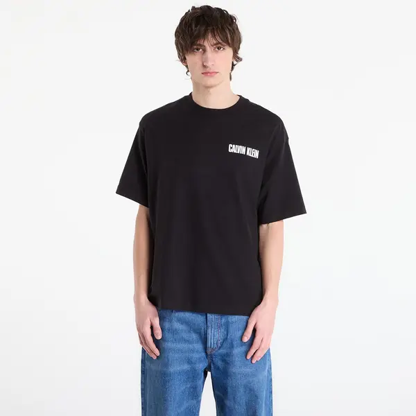 Calvin Klein Majica Calvin Klein Jeans Ss 16S Ck Vert Logo Tee Black S