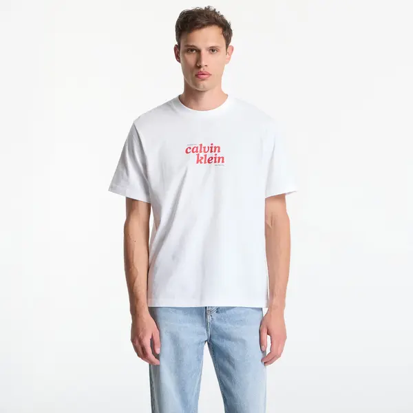 Calvin Klein Majica Calvin Klein Jeans Ss 20S Calvin Klein Trvl Font Graphic Tee Bright White L