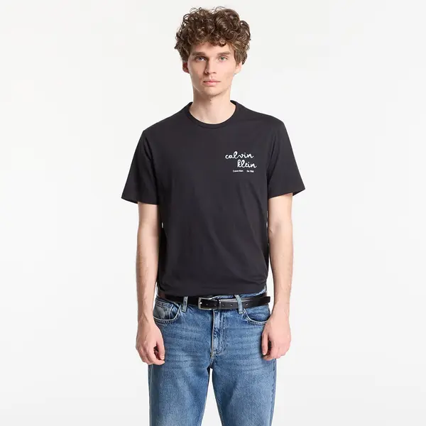 Calvin Klein Majica Calvin Klein Jeans Ss 30S Eu Ck Trvl Lines Seasonal Tee Black S