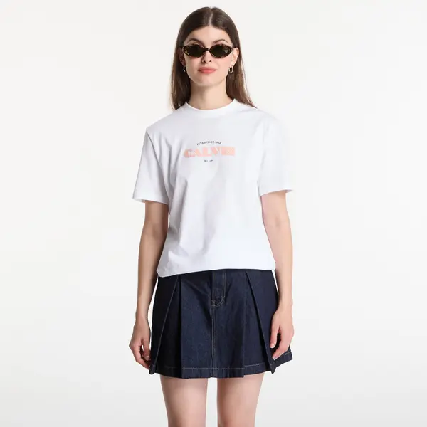 Calvin Klein Majica Calvin Klein Jeans Ss Classic Resort Calvin Logo Tee Bright White S