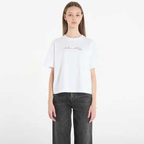 Calvin Klein Majica Calvin Klein Jeans Ss Graphic Boxy Tee White S