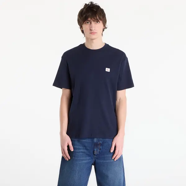 Calvin Klein Majica Calvin Klein Jeans Ss Waffle Badge Crew Tee Blue XL
