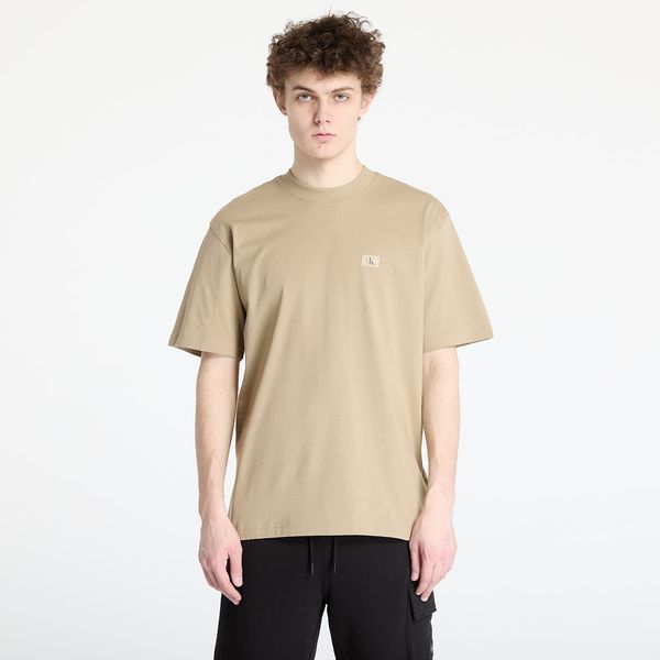 Calvin Klein Majica Calvin Klein Jeans Woven Label Relaxed Tee Brown S