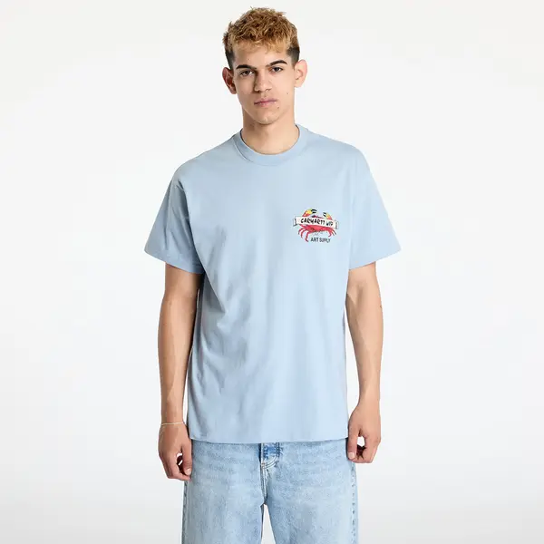 Carhartt WIP Majica Carhartt WIP Crab Paint Short Sleeve T-Shirt UNISEX Frosted Blue S