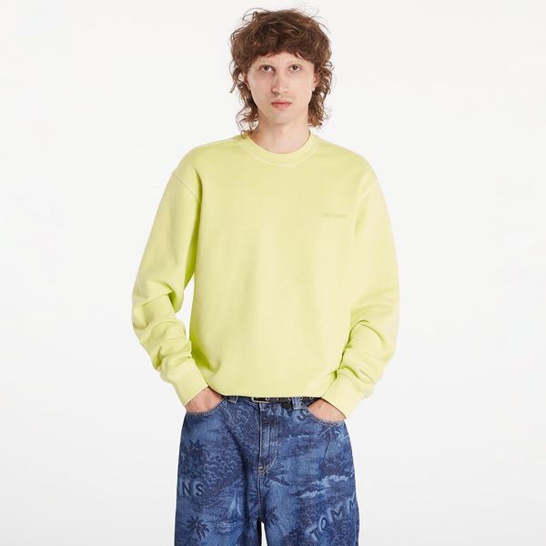Carhartt WIP Majica Carhartt WIP Duster Script Sweatshirt UNISEX Arctic Lime Garment Dyed XS