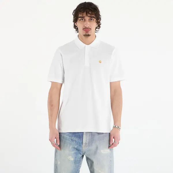 Carhartt WIP Majica Carhartt WIP S/S Chase Pique Polo UNISEX White/ Gold XS