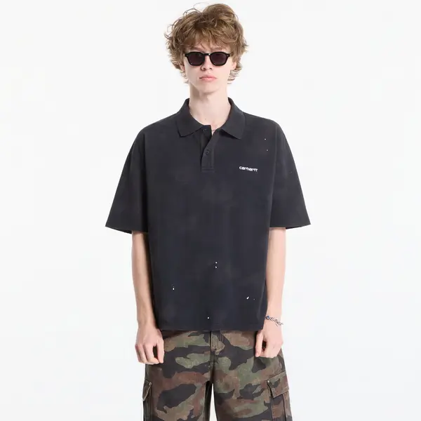 Carhartt WIP Majica Carhartt WIP S/S Painter Polo UNISEX Black Destroy Wash, Splatter L