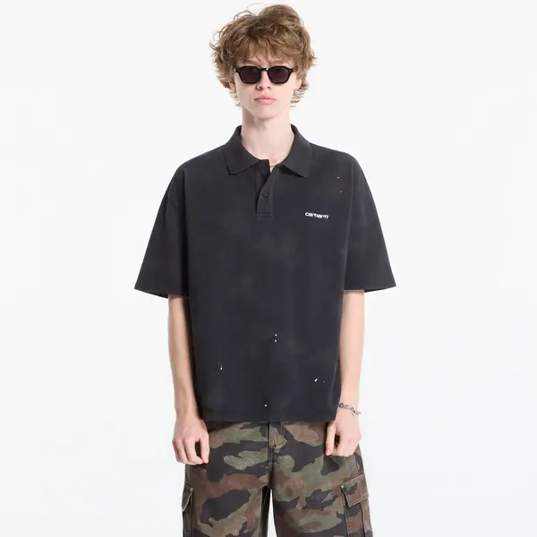 Carhartt WIP Majica Carhartt WIP S/S Painter Polo UNISEX Black Destroy Wash, Splatter S