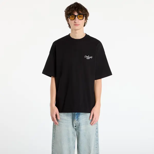 Carhartt WIP Majica Carhartt WIP S/S Signature Script T-Shirt Black/ White S