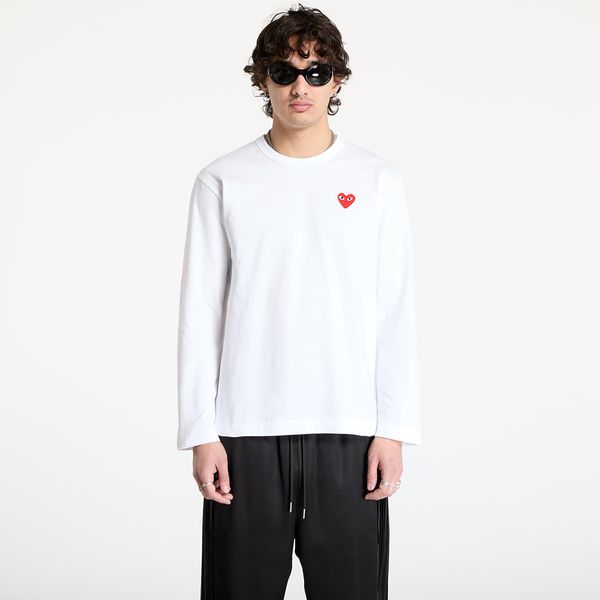 Comme des Garçons PLAY Majica Comme des Garçons PLAY Long Sleeve Tee UNISEX White XL