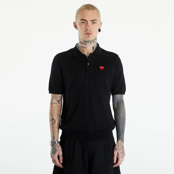 Comme des Garçons PLAY Majica Comme des Garçons PLAY Red Emblem Sweater UNISEX Black XXS