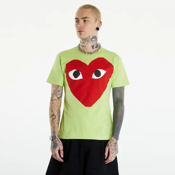 Comme des Garçons PLAY Majica Comme des Garçons PLAY Short Sleeve Logo Print T-Shirt UNISEX Green S