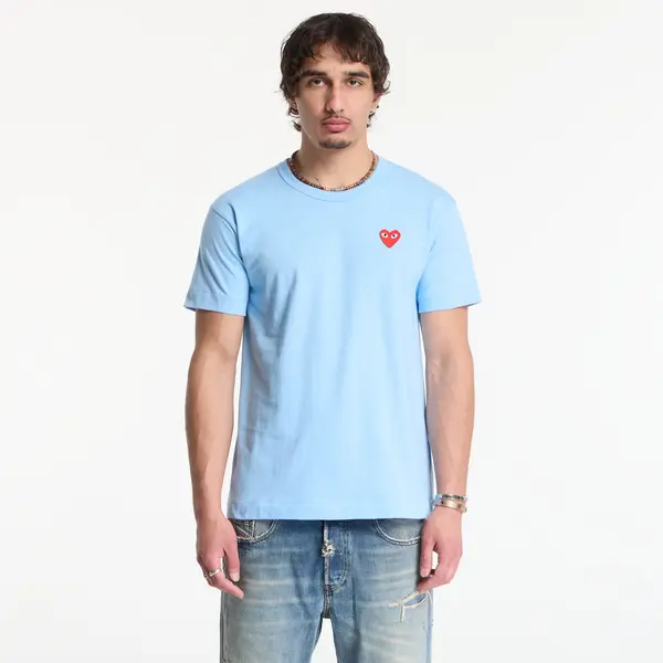 Comme des Garçons PLAY Majica Comme des Garçons PLAY T-Shirt Red Emblem Knit UNISEX Blue L