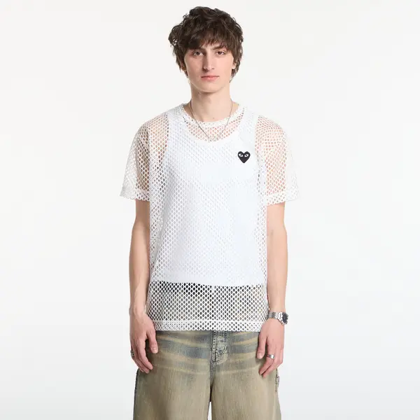Comme des Garçons PLAY Majica Comme des Garçons PLAY T-Shirt Red Emblem White XS