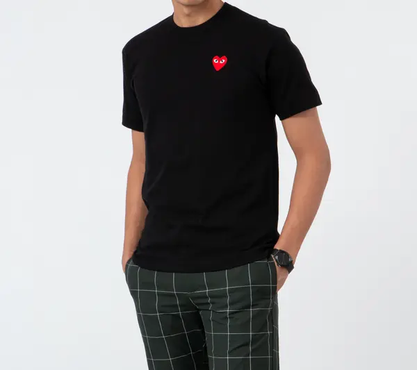 Comme des Garçons PLAY Majica Comme des Garçons PLAY Tee UNISEX Black XXL
