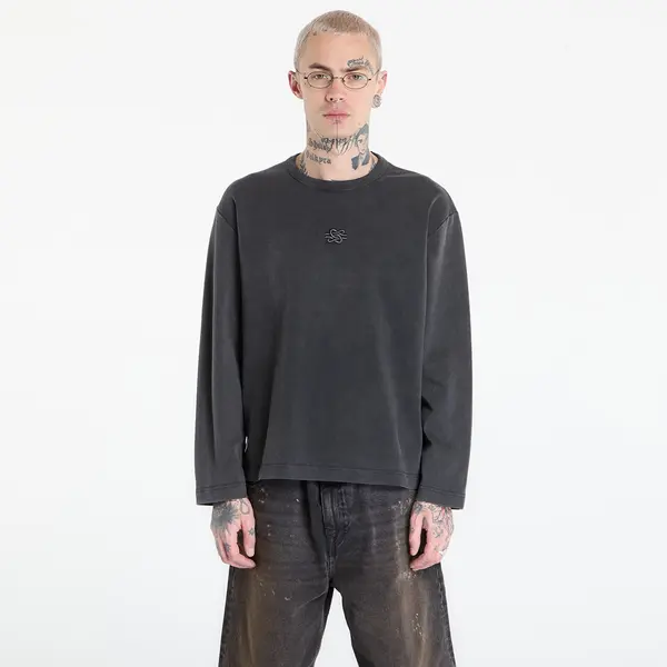 Filling Pieces Majica Filling Pieces Longsleeve Boxy Embroidered Vintage Black S