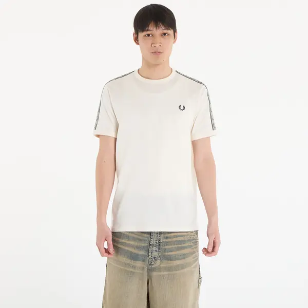 FRED PERRY Majica FRED PERRY Contrast Tape Ringer T-Shirt Ecru/ Navy M