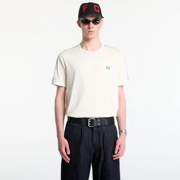 FRED PERRY Majica Fred Perry Contrast Tape Ringer T-Shirt Ecru XXL