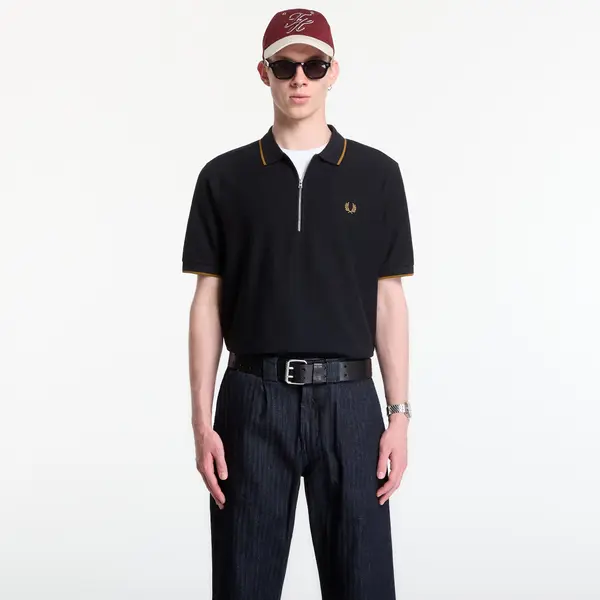 FRED PERRY Majica Fred Perry Crepe Pique Polo Shirt Black XL