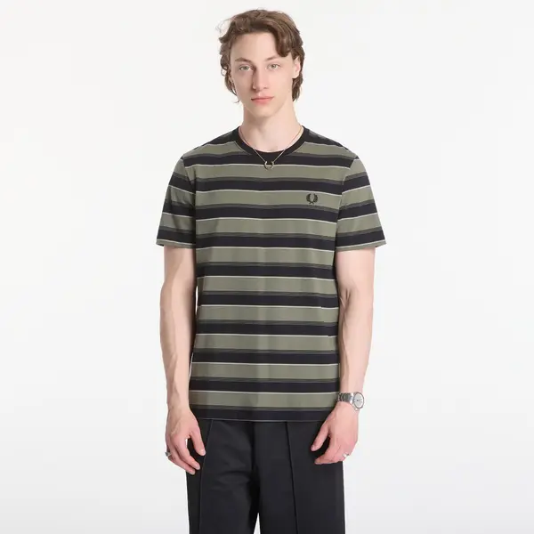 FRED PERRY Majica Fred Perry Fine Stripe T-Shirt Green M