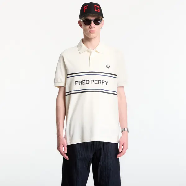 FRED PERRY Majica Fred Perry Fred Perry Graphic Polo Shirt Ecru L