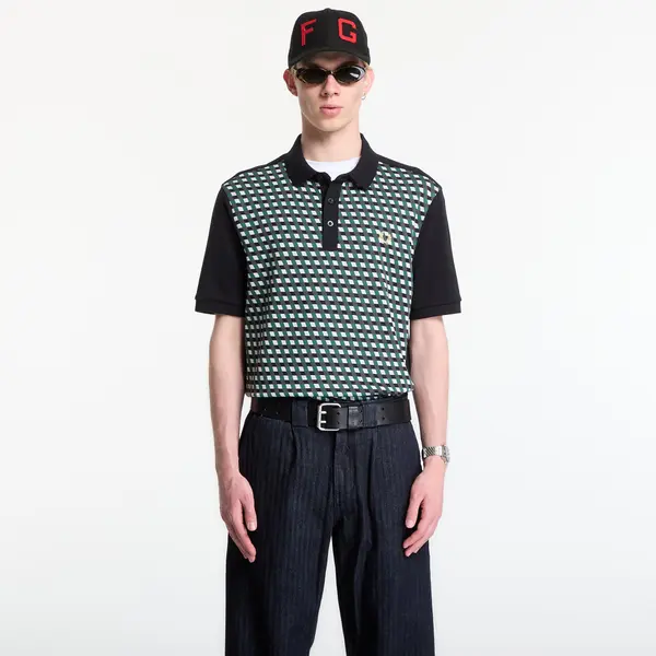 FRED PERRY Majica Fred Perry Geometric Polo Shirt Black XL
