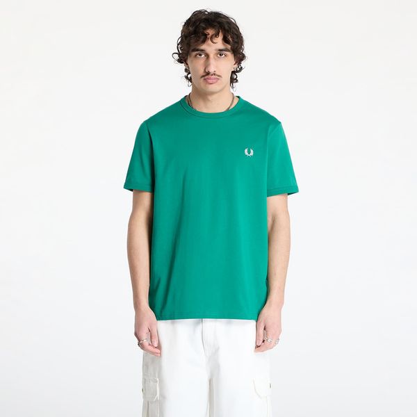 FRED PERRY Majica FRED PERRY Ringer T-Shirt Label Green M