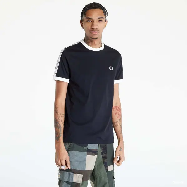 FRED PERRY Majica FRED PERRY Taped Ringer T-shirt Black L
