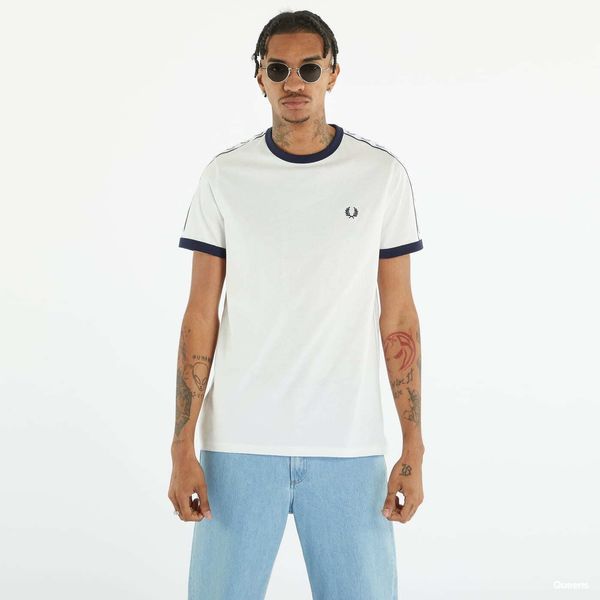 FRED PERRY Majica FRED PERRY Taped Ringer T-shirt Snow White S